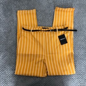 Forever 21 yellow stripes pants